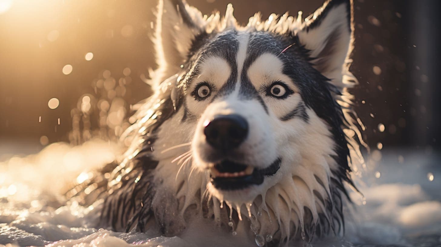 how often should you bathe a husky