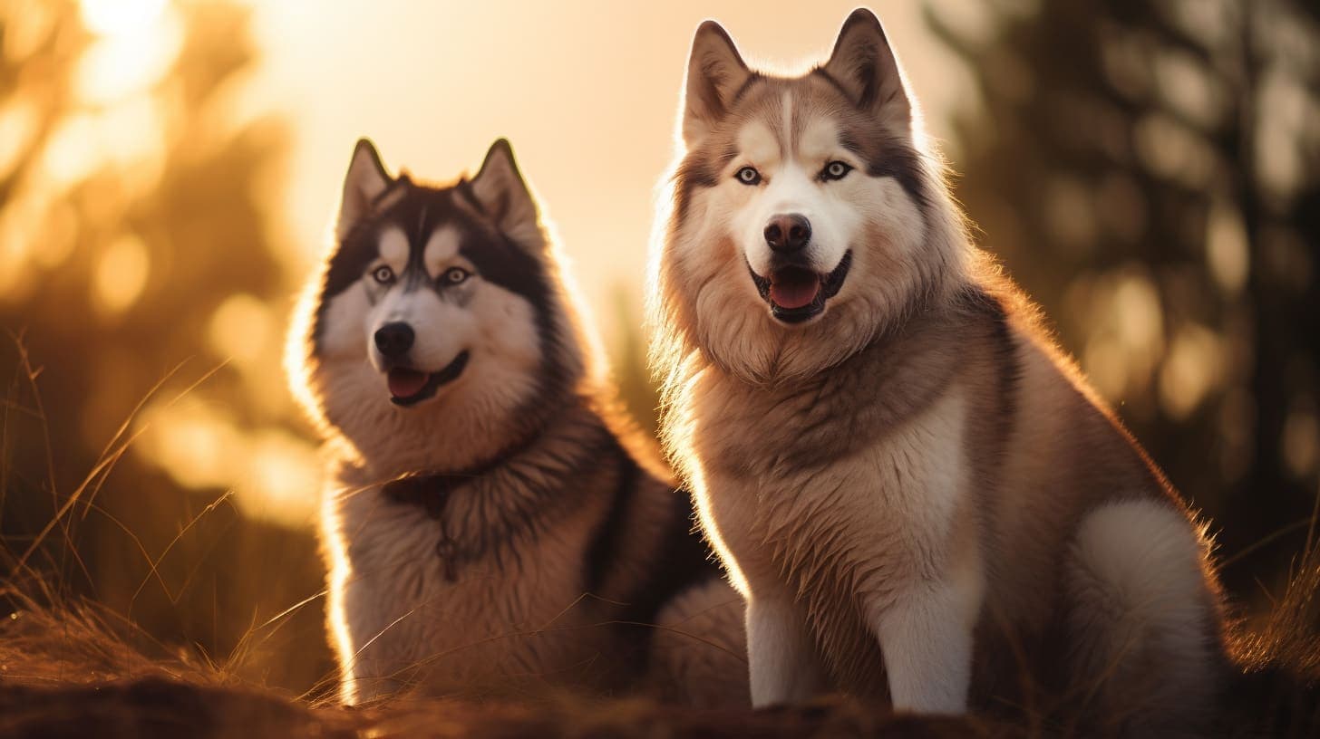 various types of huskies
