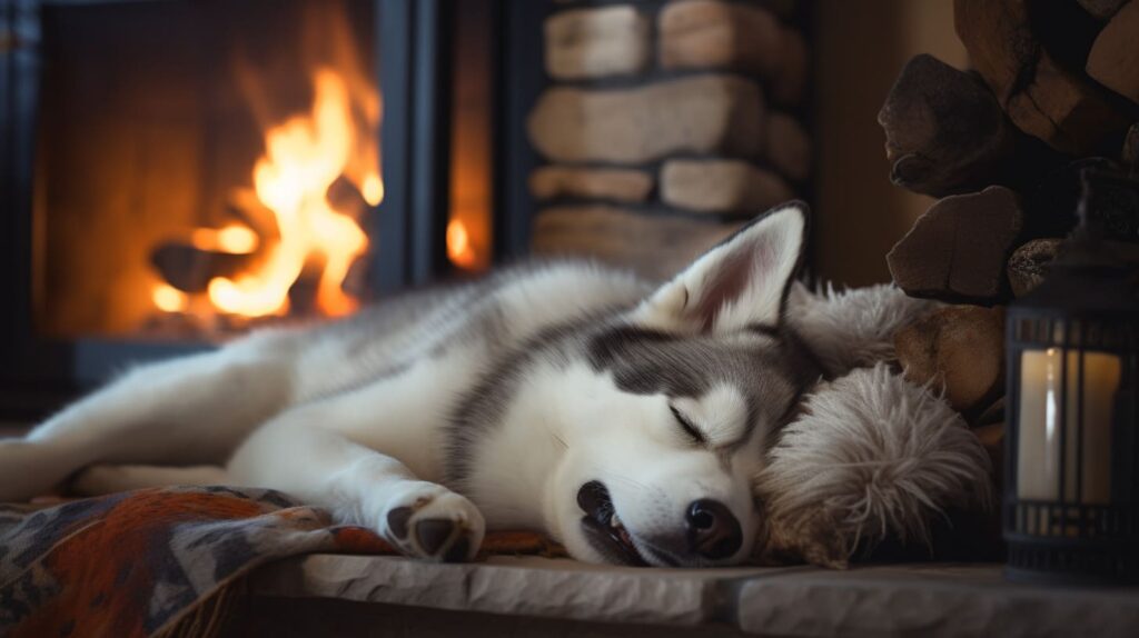 how much do huskies sleep