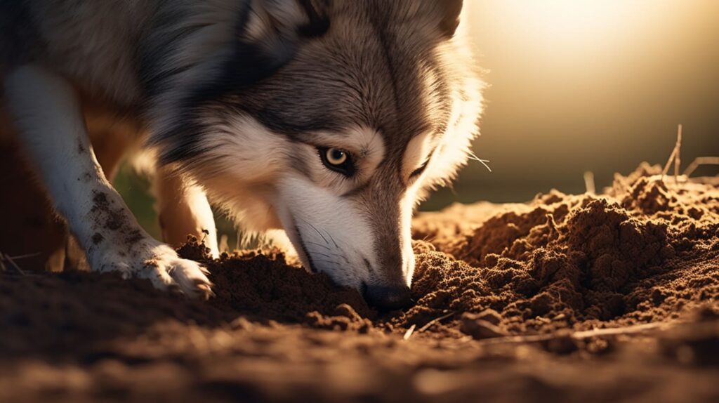 Why do huskies dig holes