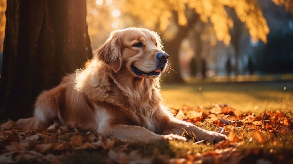 golden retriever in the park