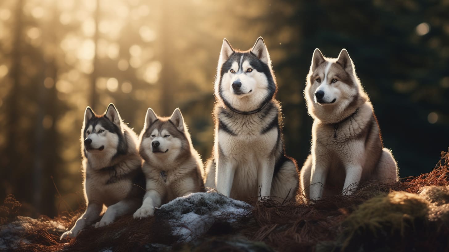 ancestral lineage of huskies